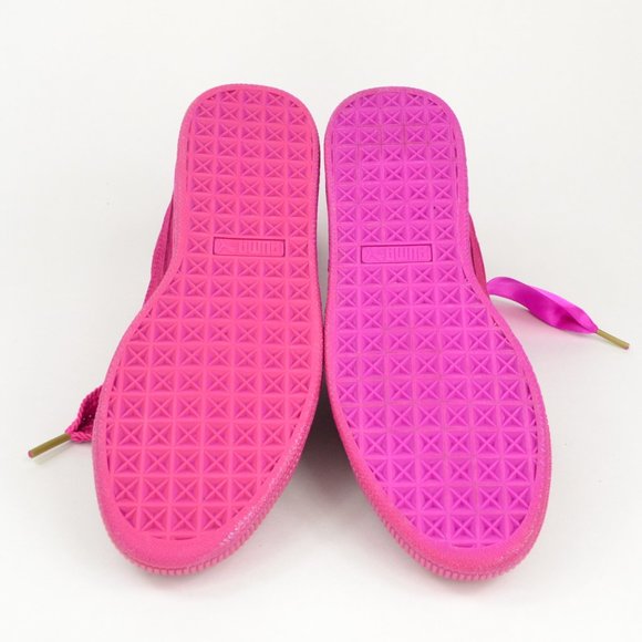 Puma Suede Velvet Rope Women's Size 6.5 Fuchsia Lace Up Casual Sneakers - Picture 10 of 10